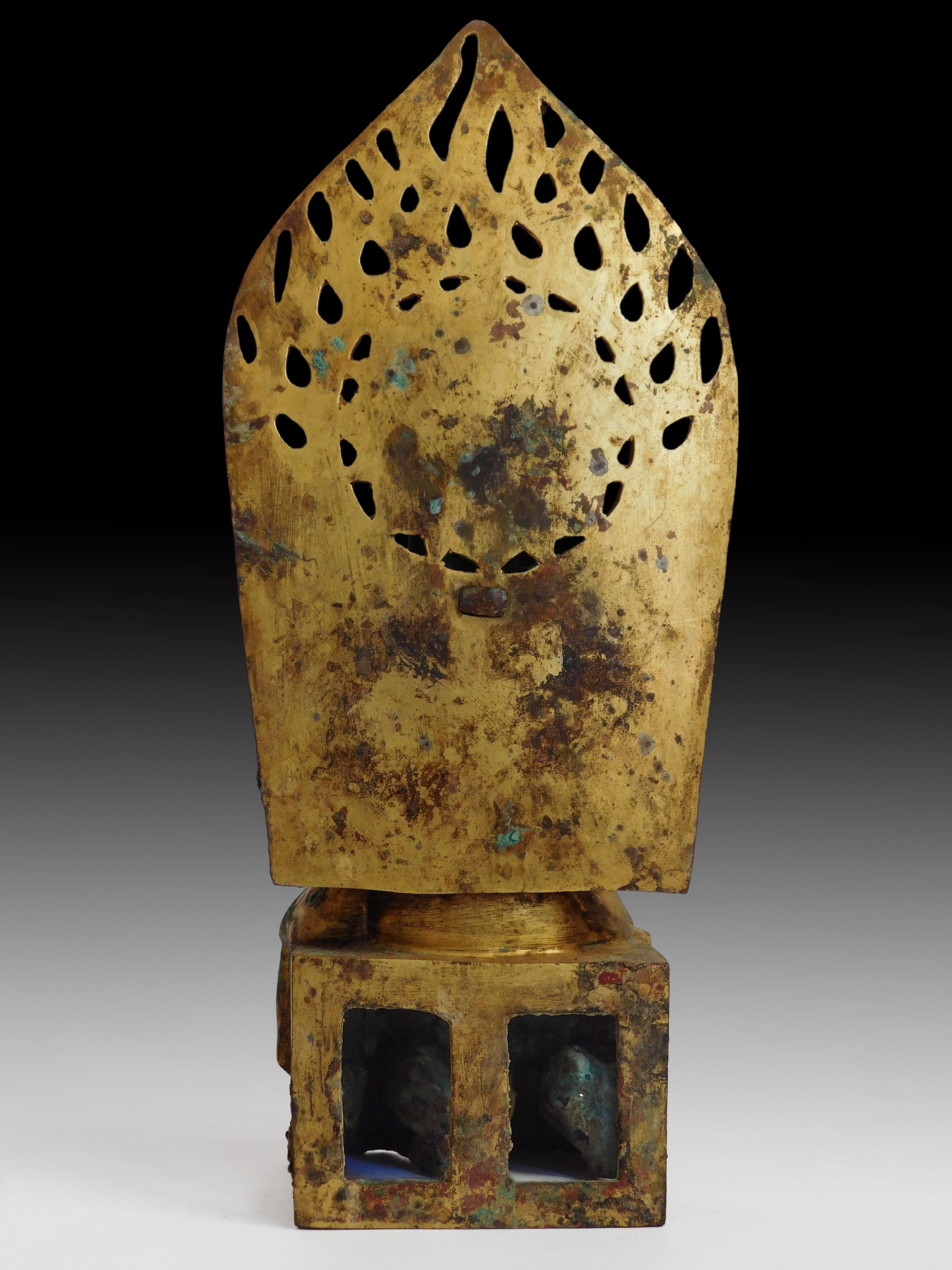 Chinese Excavated Gilt Bronze Maitreya Buddha