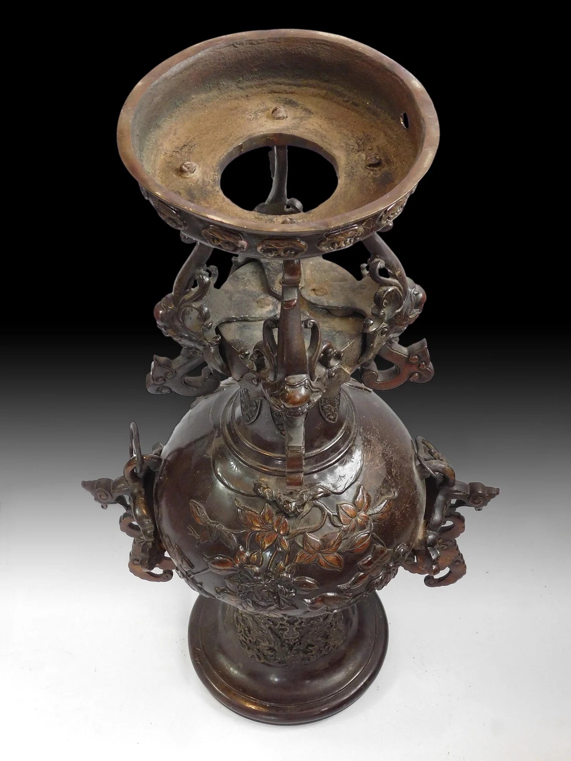 Antique Japanese Incense Burner 饕餮香鼎
