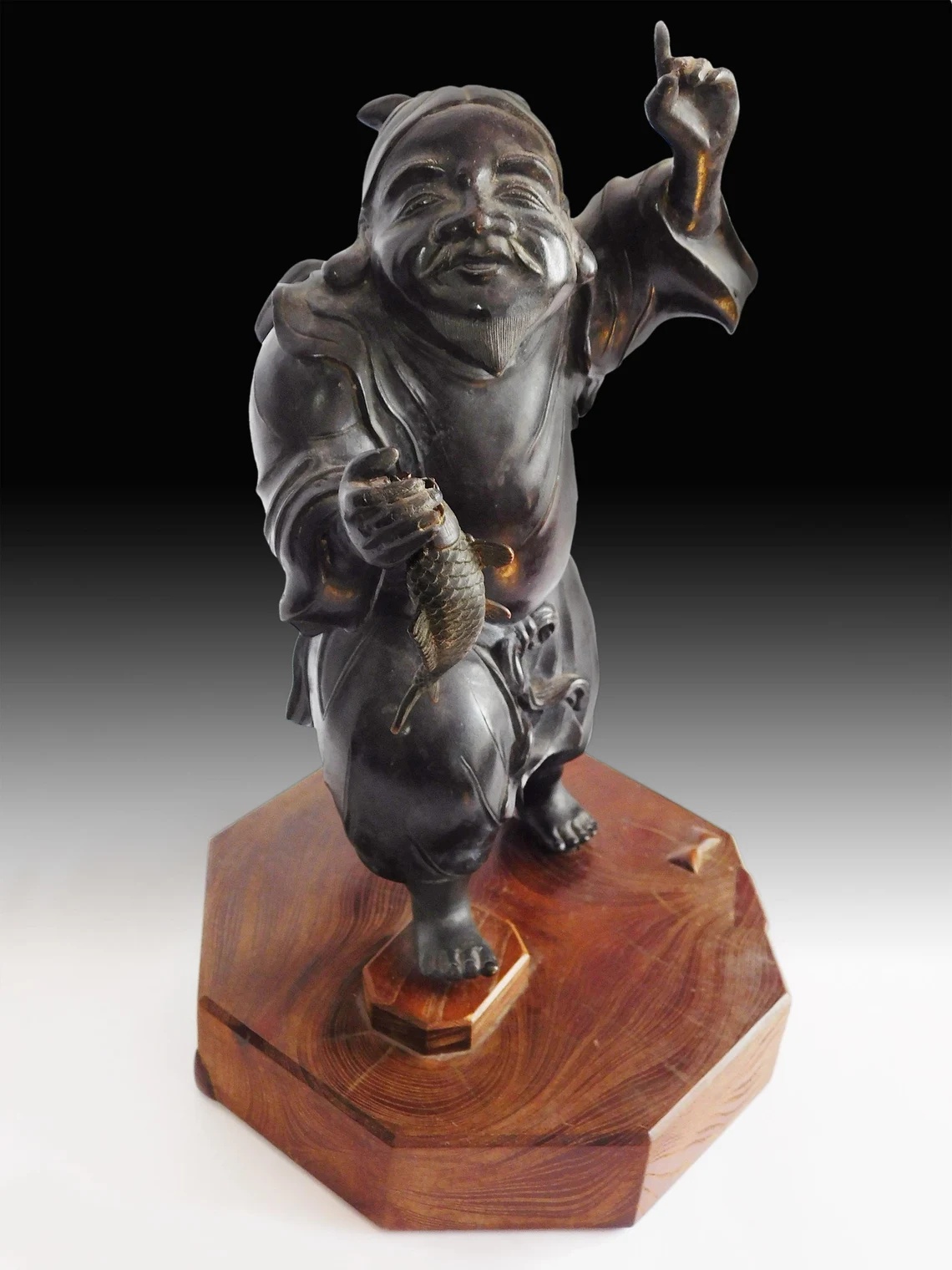Edo Bronze Ebisu Okimono