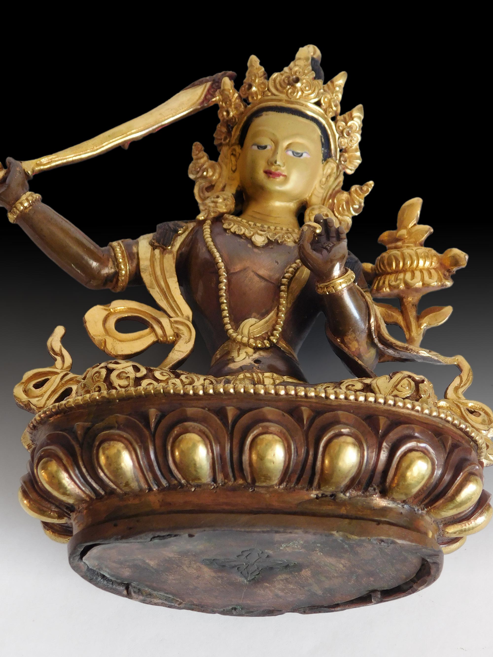 Antique Manjushri Bronze Statue