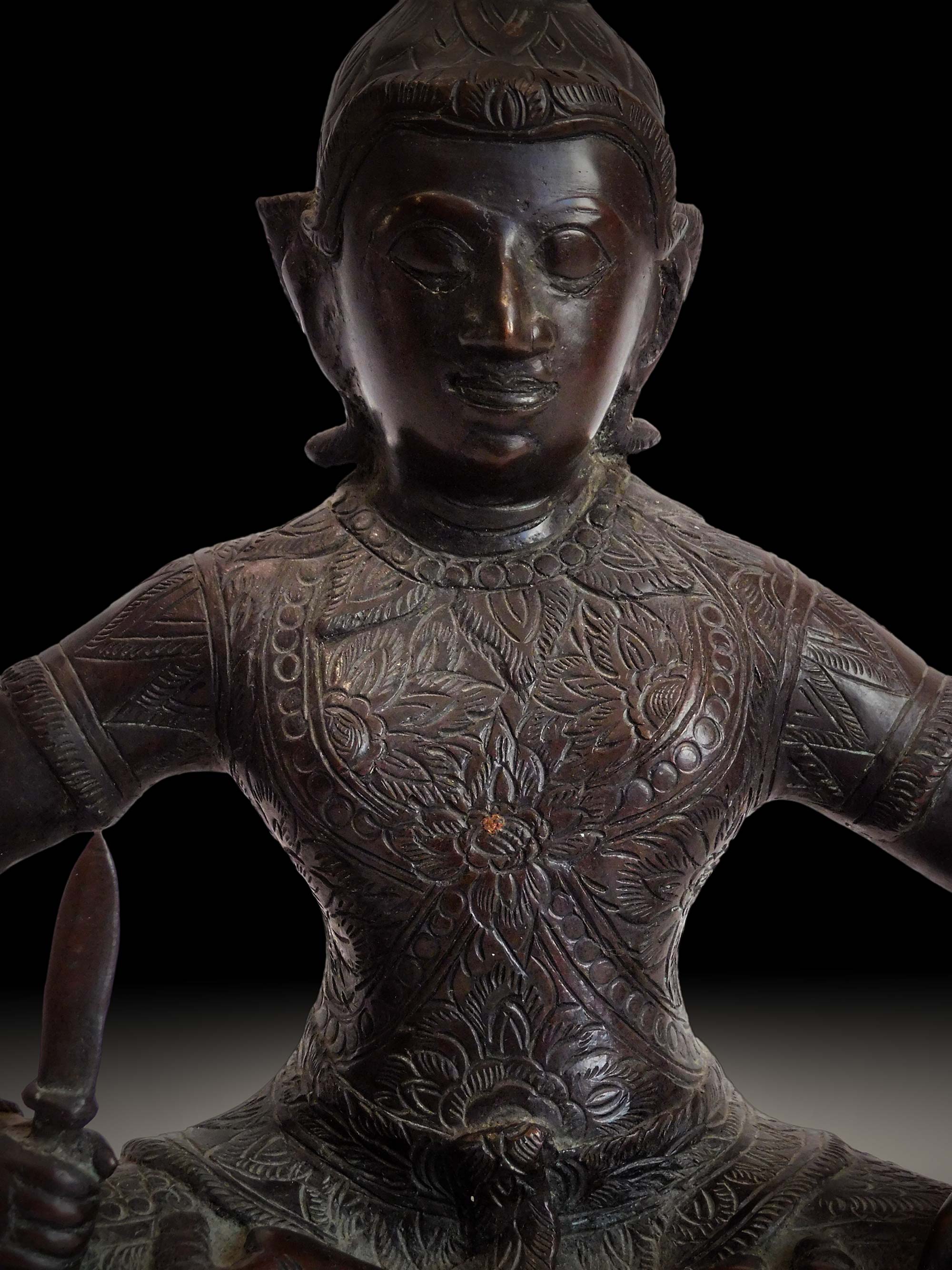 Bronze Temple Guardian Dvarapala lt