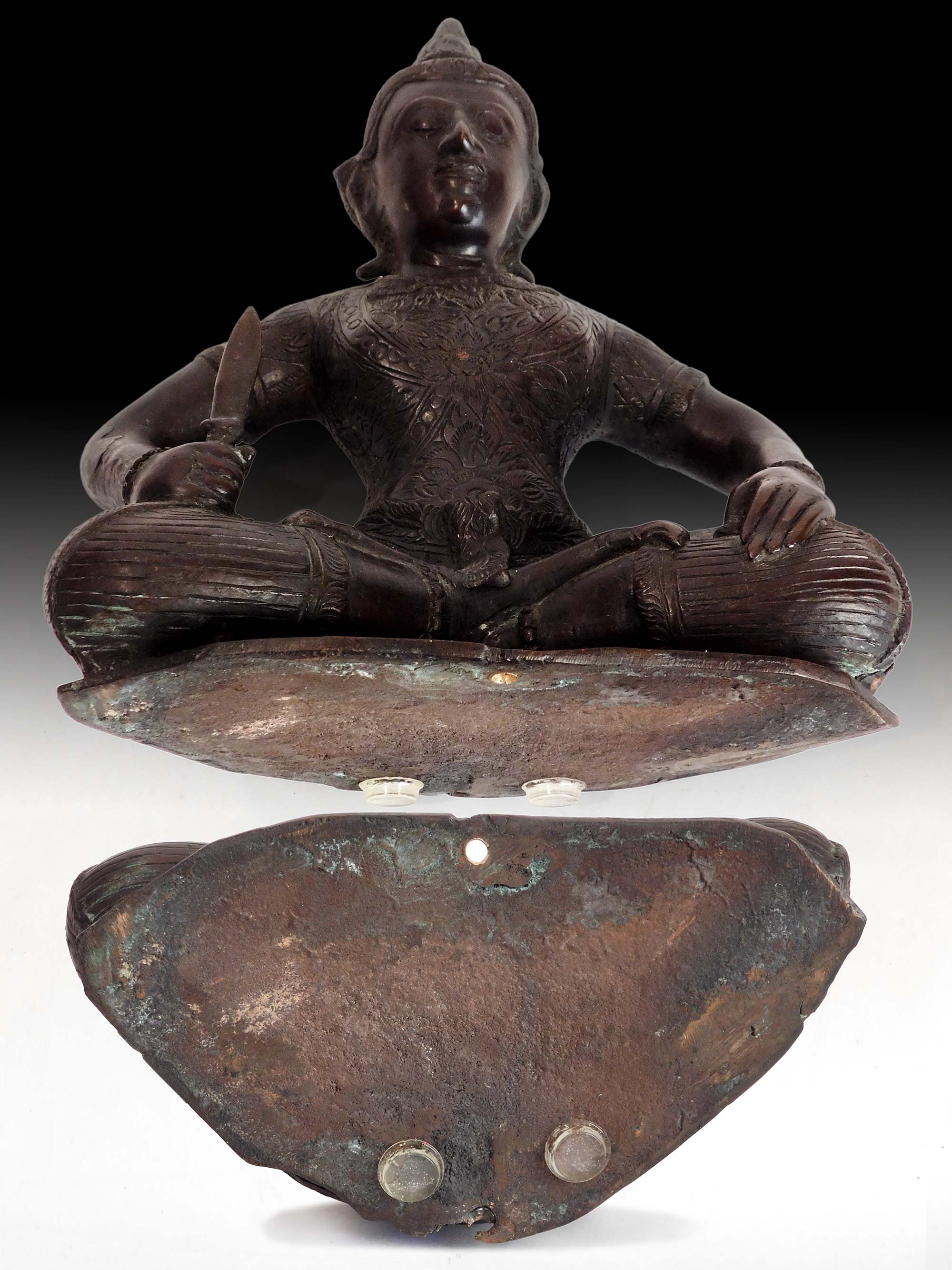 Bronze Temple Guardian Dvarapala back