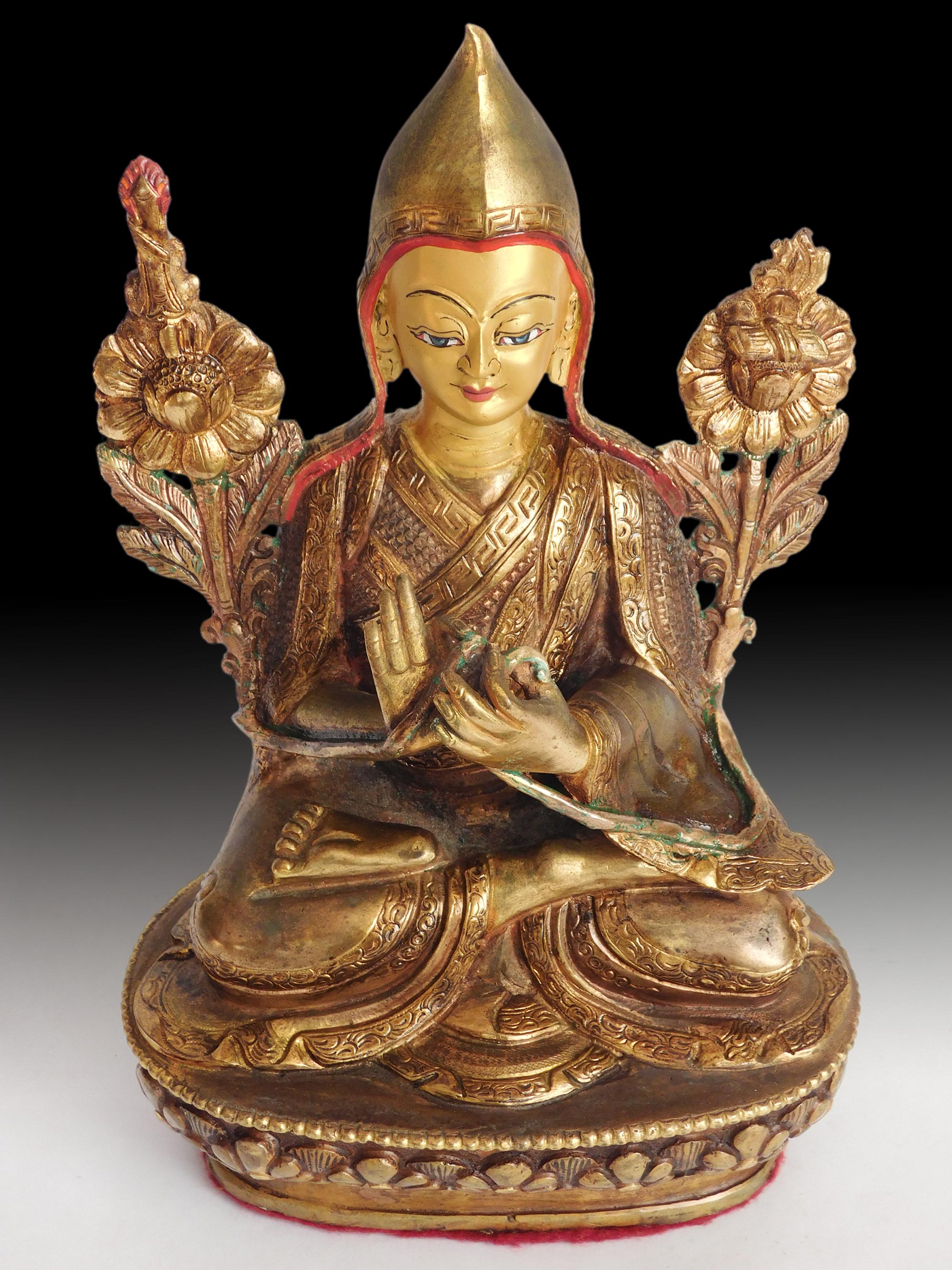 Antique Je-Tsongkhapa Bronze Statue