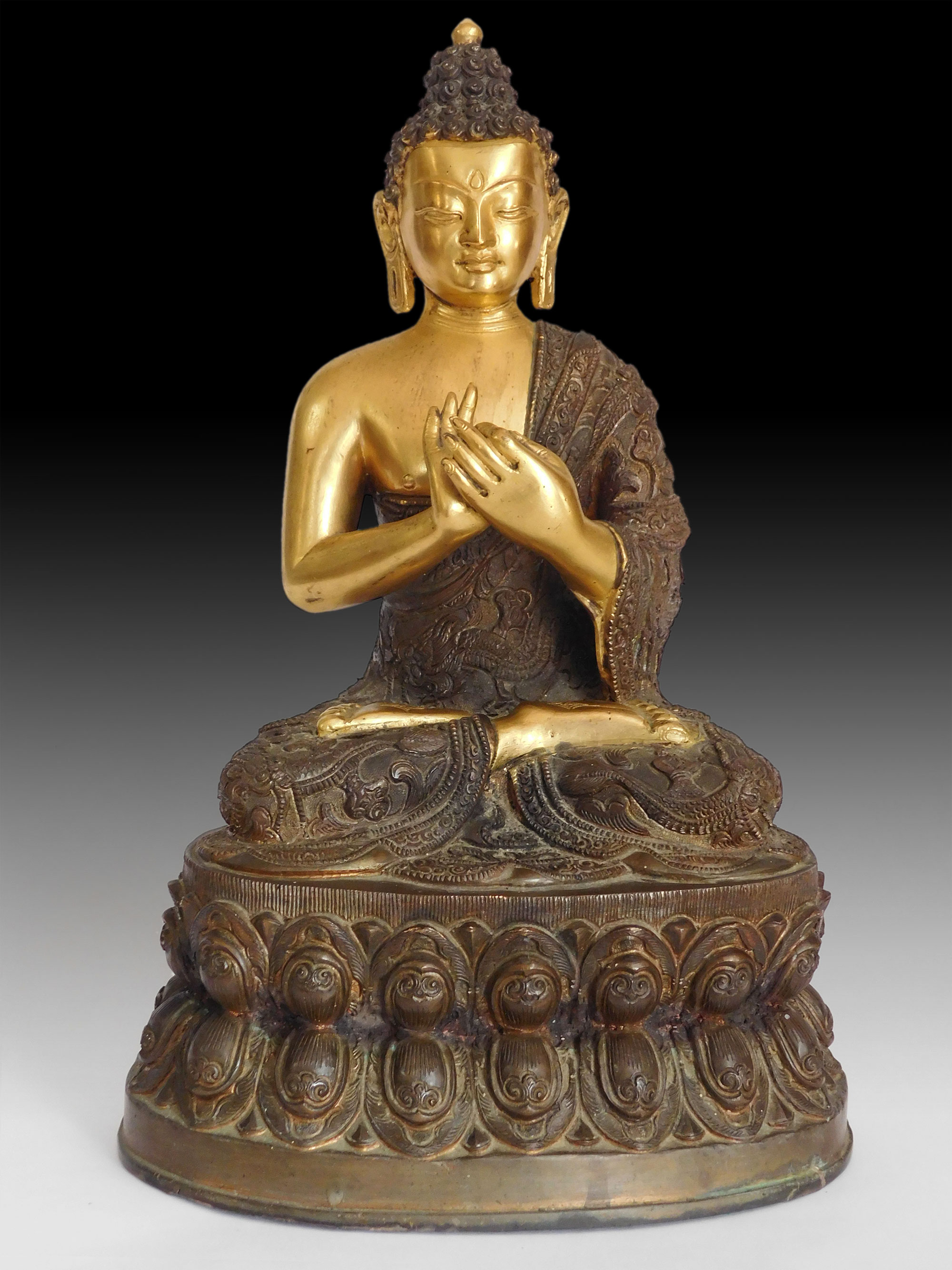 Gilt Bronze Vairocana Buddha Statue