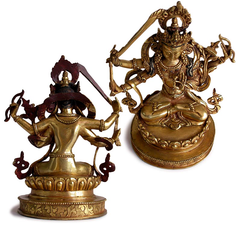 Four-armed Manjushri Statue