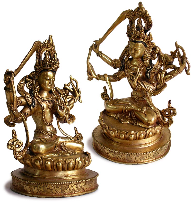 Four-armed Manjushri Statue