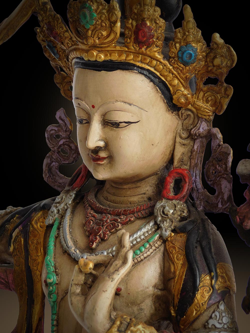 Hand Painted Manjushri Buddha