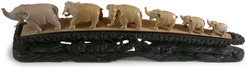 Six Elephants Bridge Okimono