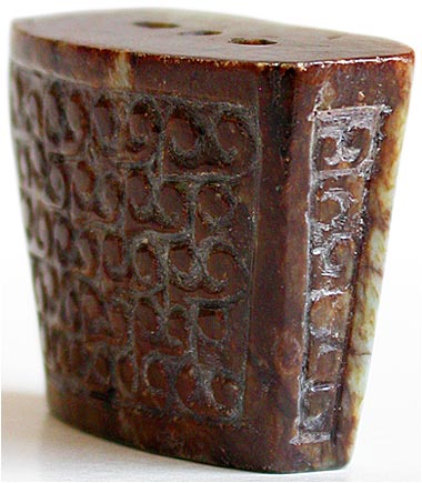 Nephrite Jade Cong Netsuke lt