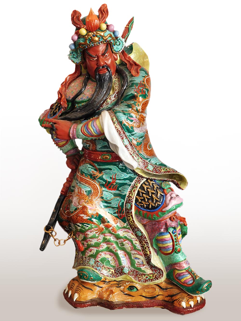 Porcelain Guan Yu Statue