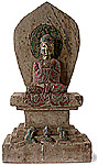 Polychrome Stone Buddha
