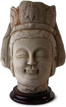 Song Marble Quanyin Head 