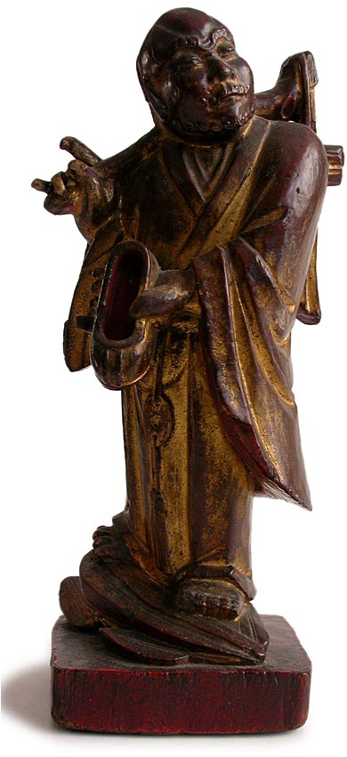 Bodhidharma Wood Statue