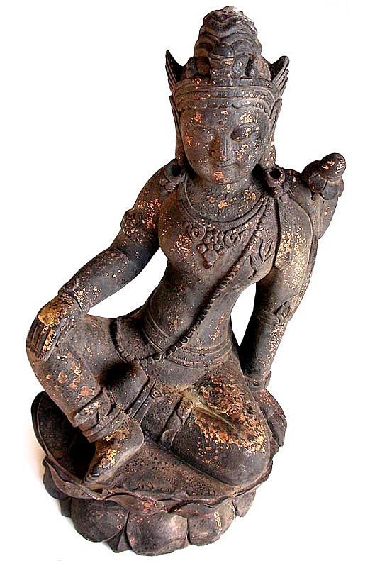 Royal Ease Kuanyin Wood Statue