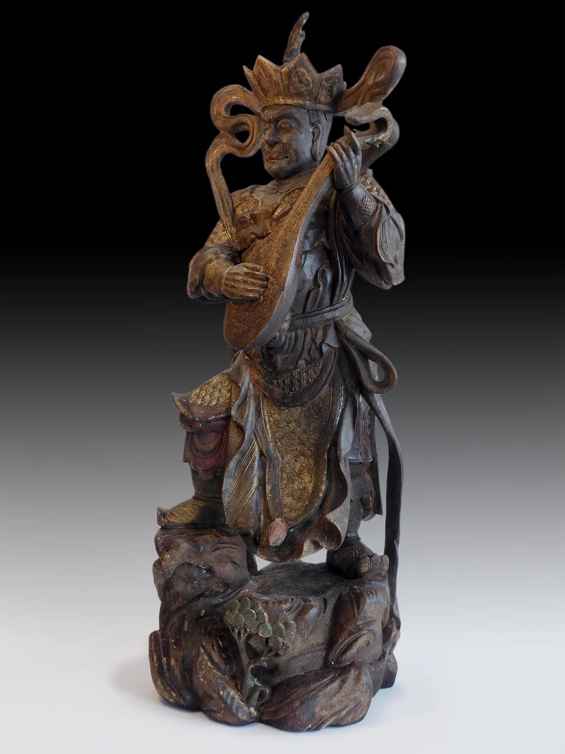 Antique Chinese Camphor Wood Dharmapala