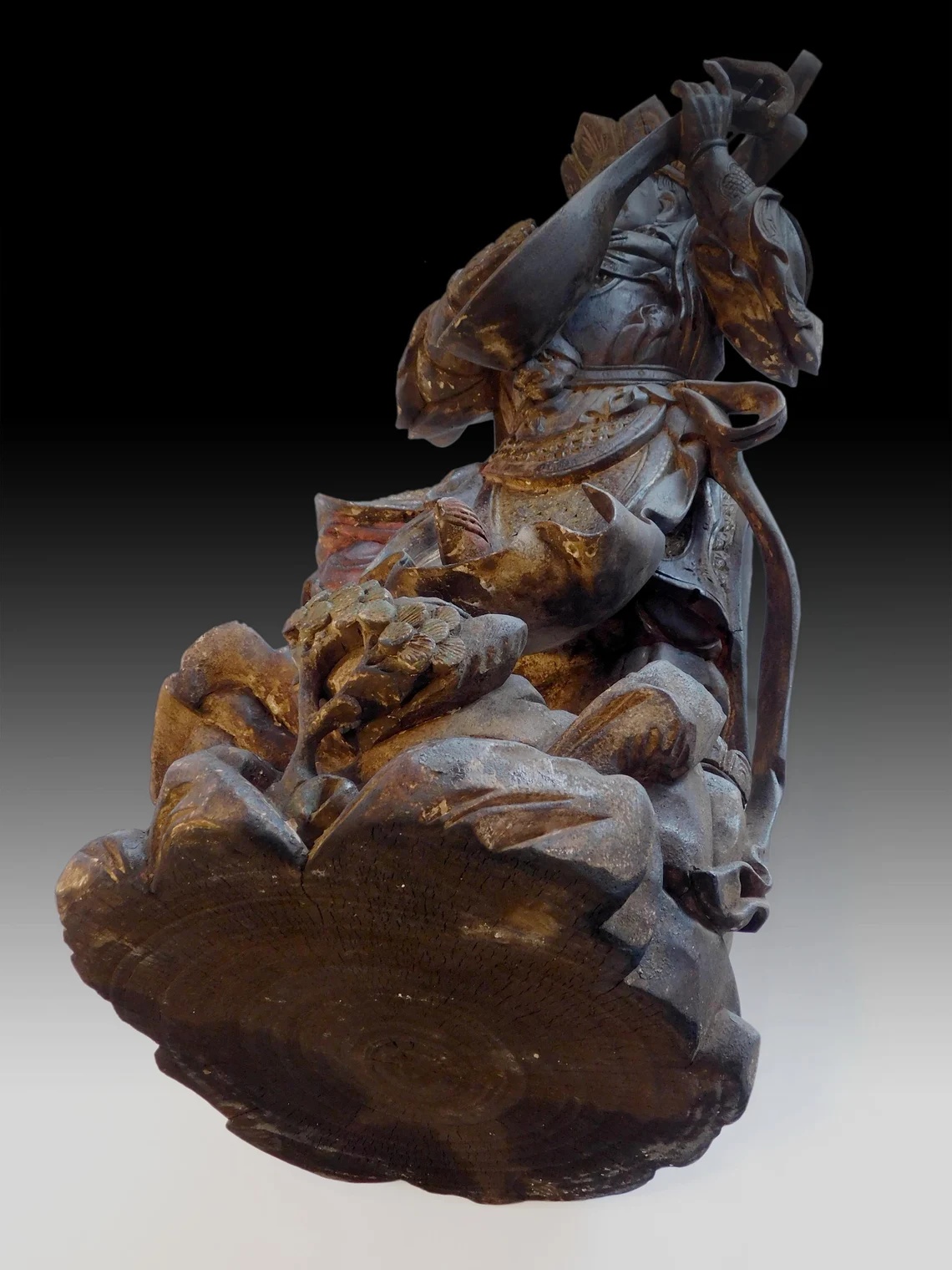 Antique Chinese Camphor Wood Dharmapala
