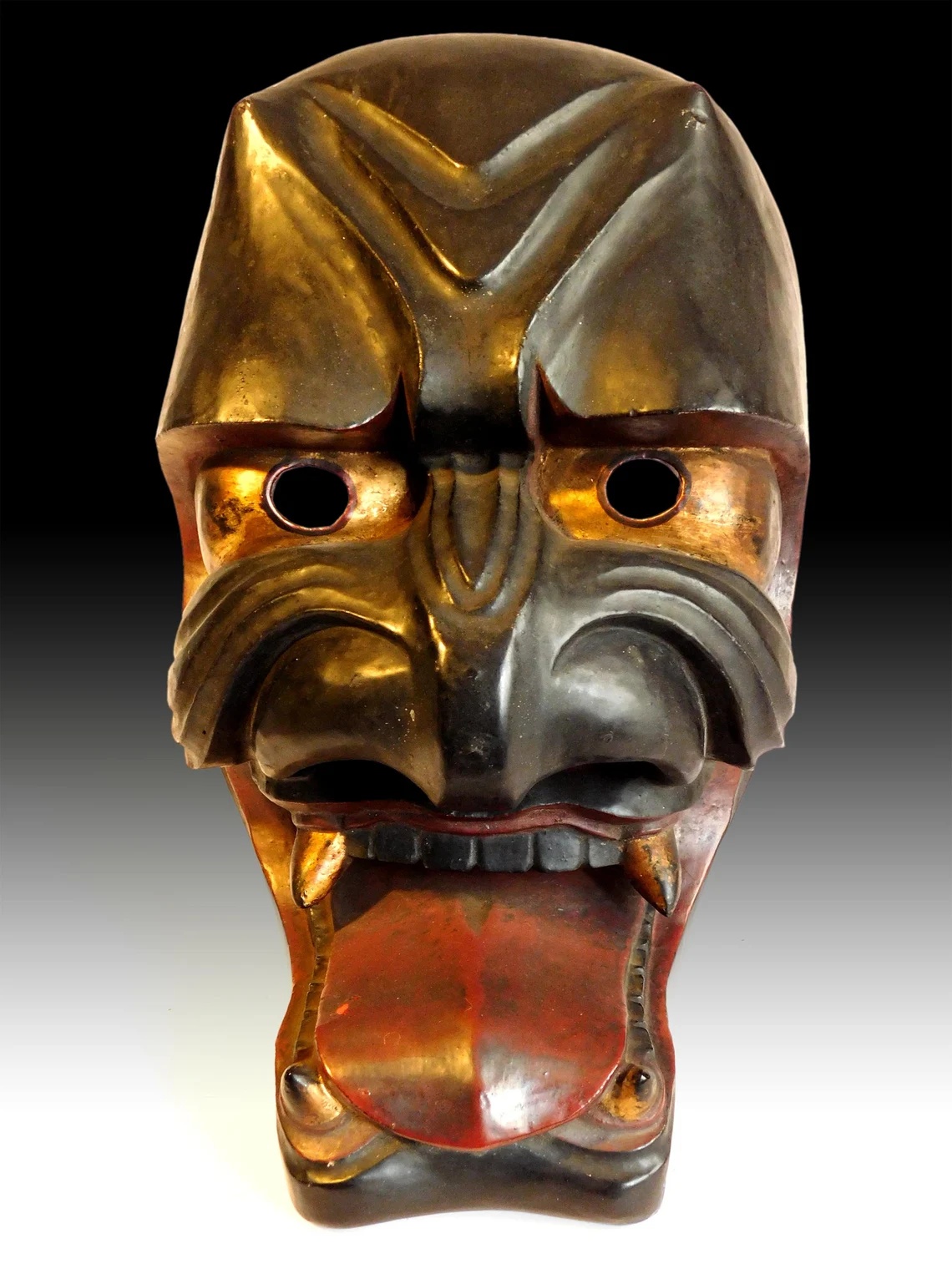 Antique Japanese Furyumen Noh Mask