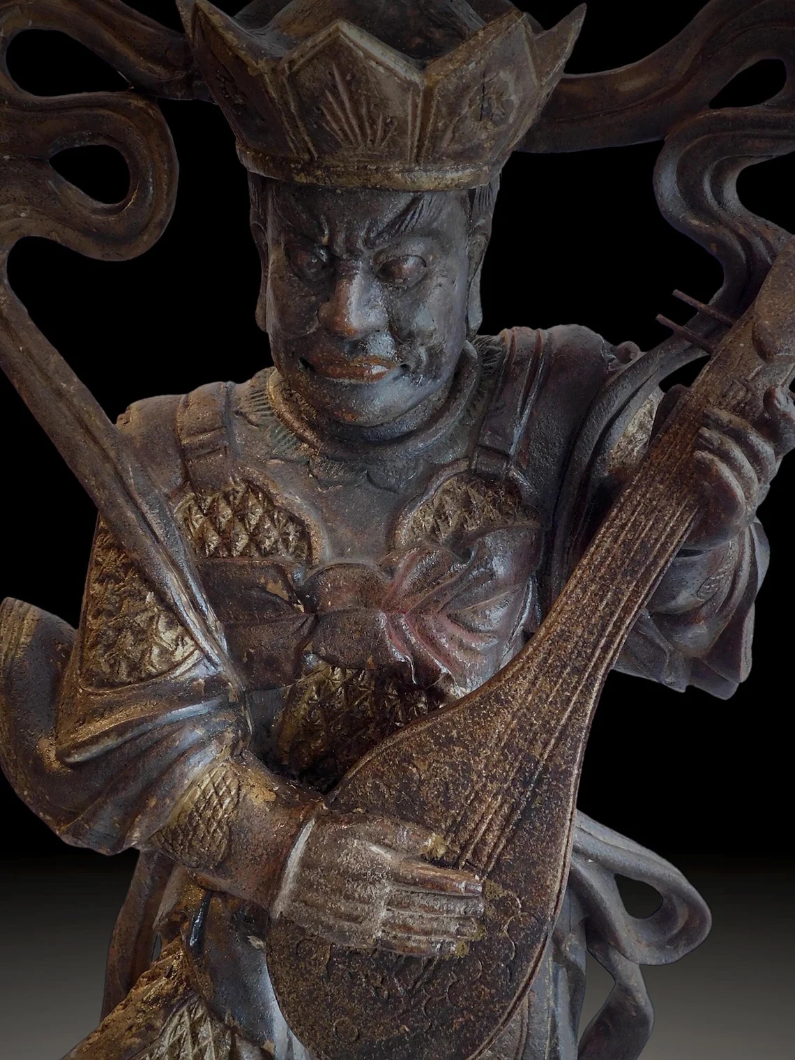 Chinese Camphor Wood Dharmapala