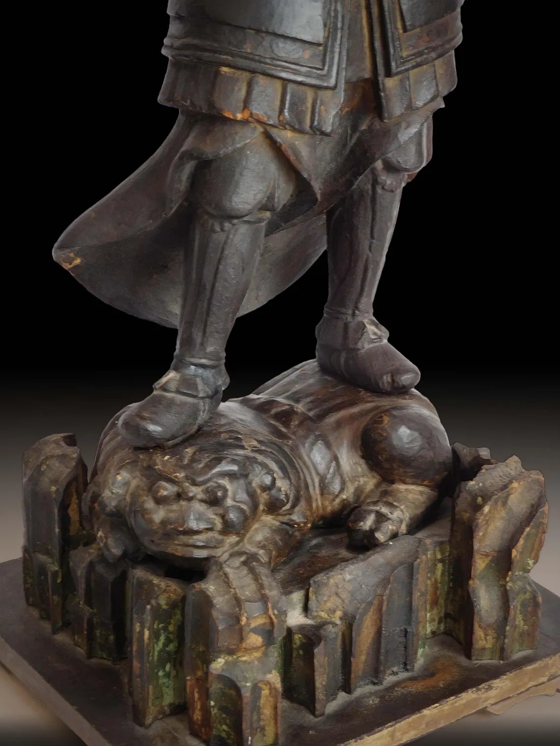 Antique Tamonten Statue