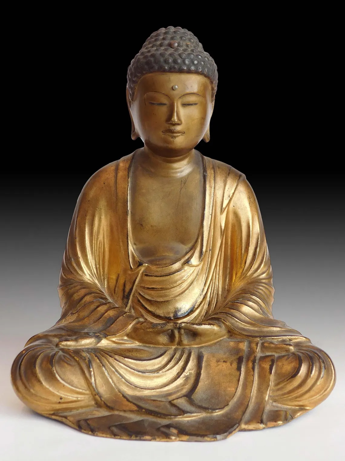 Antique Japanese Gilt Wood Amitabha Buddha Shrine