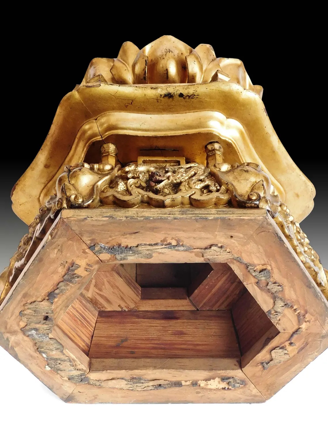 Antique Japanese Gilt Wood Amida Nyorai